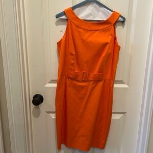 Calvin Klein Elegant Orange Sleeveless Dress